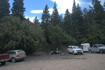 cars parked in the campground
