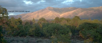 Sunset on Taos mountains
