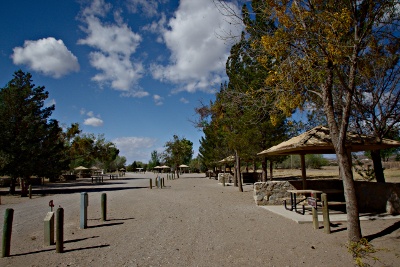 Row of campsites
