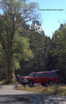 Our truck in site 4 in the Columbine Canyon CG