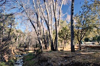 Percha creek and a campsite
