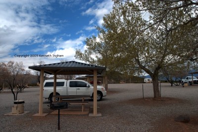 Our truck in a campsite
