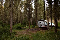 A campsite in the Trampas campground
