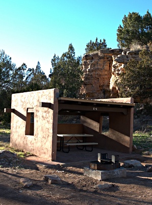 shelter in the lower campground
