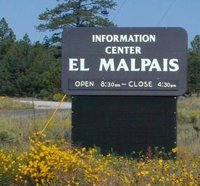 El Malpais Information center sign
