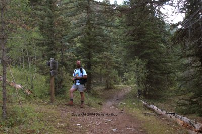 Kenneth Ingham at the junction of the Columbine Canyon trail and the
Twining trail.
