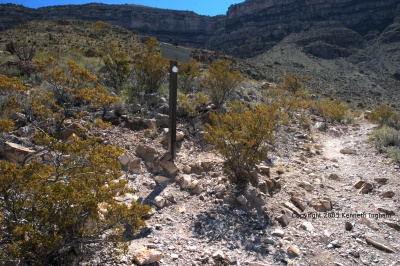 trail junction and a sign
