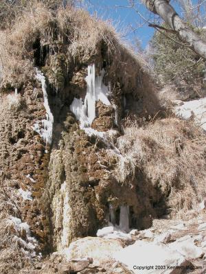 An icy waterfall
