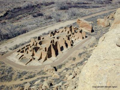 Kin Kletso from the mesa top
