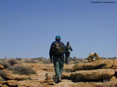 Steve Koch and Sue Barns heading up the trail
