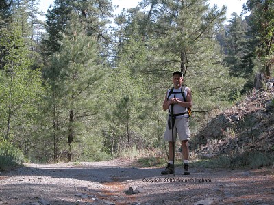 Jim Werker on the trail near the trailhead
