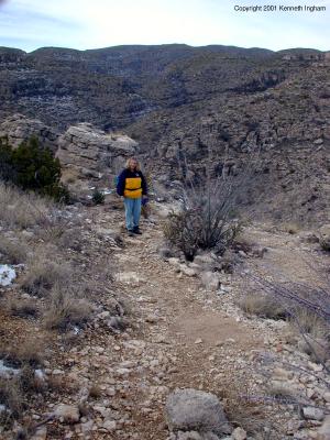 Diana Northup on the Rattlesnake Canyon trail
