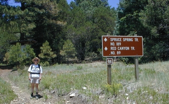 Diana Northup at the Red Canyon trailhead

