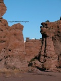 Rock formations in San Lorenzo Canyon