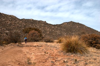 Diana walking on the trail
