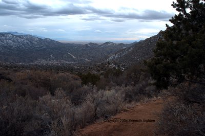 Looking south from the junction with the spring trail
