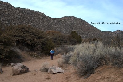 Diana starting out on the Tres Pistolas trail
