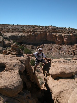 Kenneth in the small slot canyon
