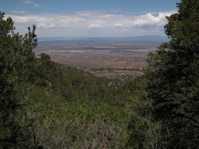 View of the Jemez Mountains form the Tunnel Spring trail
